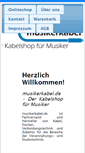 Mobile Screenshot of musikerkabel.de